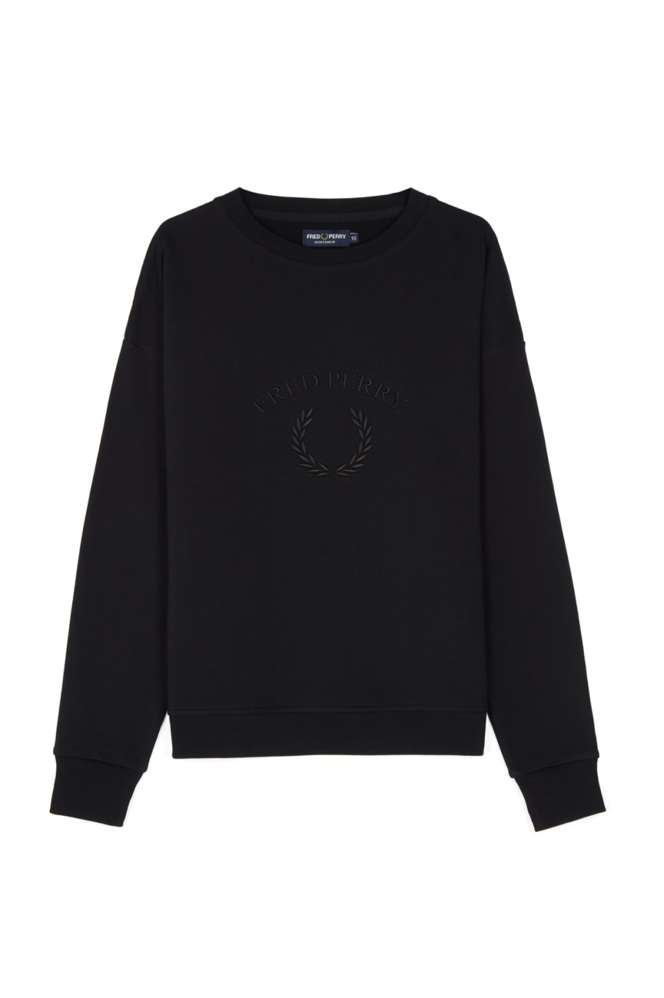 fred perry embroidered sweatshirt black